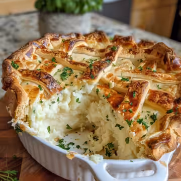Delicious Irish Potato Pie taken with iphone 15 pro max --iw 2 --ar 4:5 --v 6.0 --raw