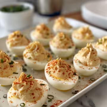 Deviled Eggs with a Dirty Martini Twist taken with iphone 15 pro max --iw 2 --ar 4:5 --v 6.0 --raw