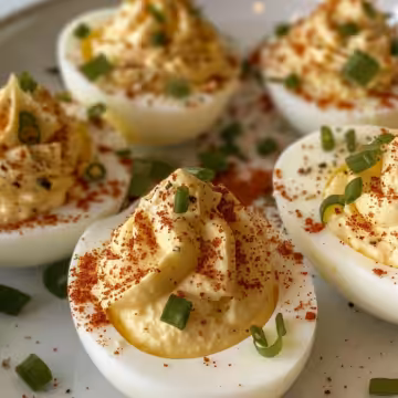 Divine Deviled Eggs taken with iphone 15 pro max --iw 2 --ar 4:5 --v 6.0 --raw