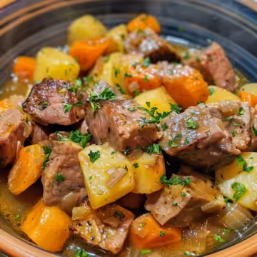 Dublin Coddle – St. Patrick's Day Dinner taken with iphone 15 pro max --iw 2 --ar 4:5 --v 6.0 --raw