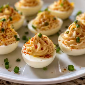 Easter Deviled Eggs taken with iphone 15 pro max --iw 2 --ar 4:5 --v 6.0 --raw