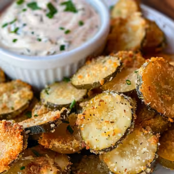 Easy Air Fryer Fried Pickles Recipe taken with iphone 15 pro max --iw 2 --ar 4:5 --v 6.0 --raw