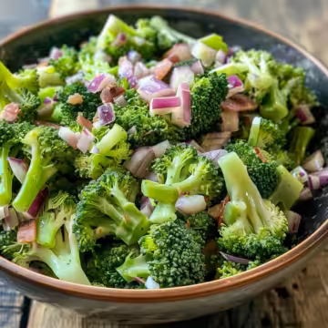 Easy Broccoli Salad for Family Dinners taken with iphone 15 pro max --iw 2 --ar 4:5 --v 6.0 --raw