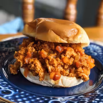 Easy Cajun Chicken Sloppy Joes taken with iphone 15 pro max --iw 2 --ar 4:5 --v 6.0 --raw