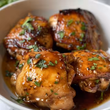 Easy Honey Garlic Slow Cooker Chicken Thighs taken with iphone 15 pro max --iw 2 --ar 4:5 --v 6.0 --raw