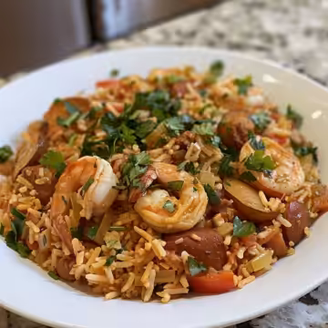 Easy Jambalaya taken with iphone 15 pro max --iw 2 --ar 4:5 --v 6.0 --raw