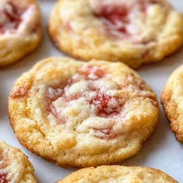 Easy & Soft Strawberry Cream Cheese Cookies taken with iphone 15 pro max --iw 2 --ar 4:5 --v 6.1 --raw