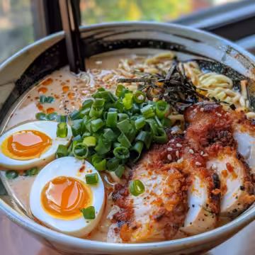 Fiery Chicken Ramen : Spicy & Indulgent! taken with iphone 15 pro max --iw 2 --ar 4:5 --v 6.0 --raw