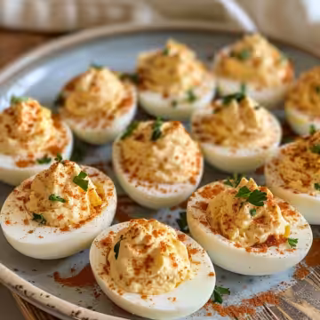 Foolproof Classic Deviled Eggs taken with iphone 15 pro max --iw 2 --ar 4:5 --v 6.0 --raw