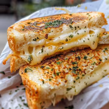 Garlic Bread Grilled Cheese taken with iphone 15 pro max --iw 2 --ar 4:5 --v 6.0 --raw