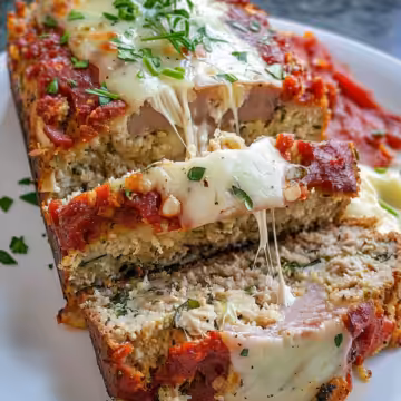 Garlic Parmesan Chicken Meatloaf taken with iphone 15 pro max --iw 2 --ar 4:5 --v 6.0 --raw