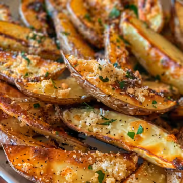 Garlic Parmesan Potato Wedges taken with iphone 15 pro max --iw 2 --ar 4:5 --v 6.0 --raw