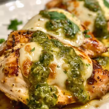 Grilled Salsa Verde Pepper Jack Chicken taken with iphone 15 pro max --iw 2 --ar 4:5 --v 6.0 --raw