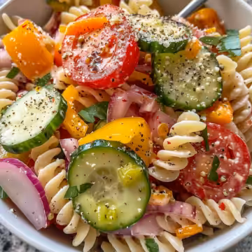 Grinder Pasta Salad taken with iphone 15 pro max --iw 2 --ar 4:5 --v 6.0 --raw