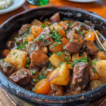 Hearty Dublin Coddle – St. Patrick's Day Meal taken with iphone 15 pro max --iw 2 --ar 4:5 --v 6.0 --raw