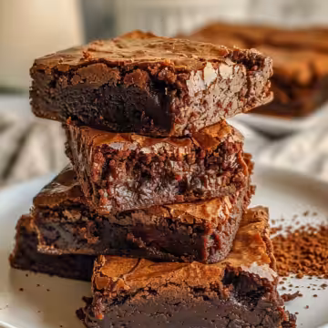 Heavenly Boozy Irish Cream Brownies taken with iphone 15 pro max --iw 2 --ar 4:5 --v 6.0 --raw