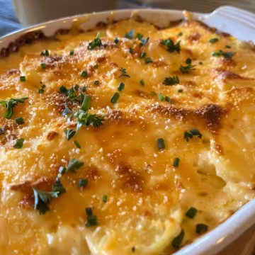 Homemade Southern Scalloped Potatoes taken with iphone 15 pro max --iw 2 --ar 4:5 --v 6.0 --raw