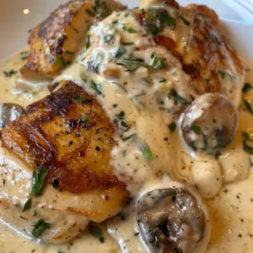 Irish Chicken in Whiskey Cream Sauce taken with iphone 15 pro max --iw 2 --ar 4:5 --v 6.0 --raw