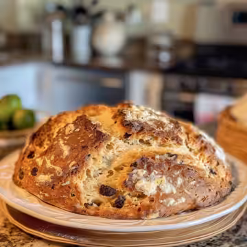 Irish Soda Bread taken with iphone 15 pro max --iw 2 --ar 4:5 --v 6.0 --raw