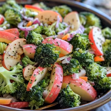 Irresistible Honeycrisp Apple Broccoli Salad taken with iphone 15 pro max --iw 2 --ar 4:5 --v 6.0 --raw