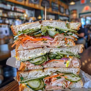 Italian Grinder Salad Sandwich: A Quick Dinner or Lunch Idea! taken with iphone 15 pro max --iw 2 --ar 4:5 --v 6.0 --raw