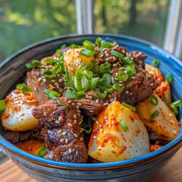 Korean Style Pot Roast taken with iphone 15 pro max --iw 2 --ar 4:5 --v 6.0 --raw