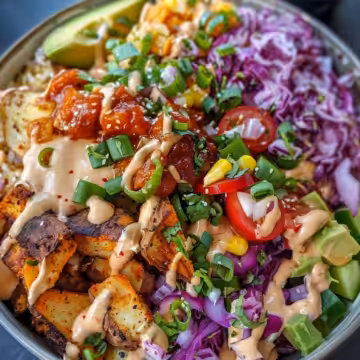 Loaded Potato Taco Bowl | Hearty Meal Prep Delight taken with iphone 15 pro max --iw 2 --ar 4:5 --v 6.0 --raw
