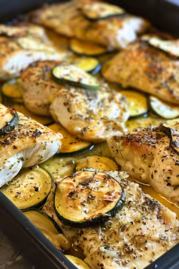 Mediterranean Chicken Zucchini Bake taken with iphone 15 pro max --iw 2 --ar 4:5 --v 6.0 --raw