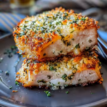 Parmesan Baked Pork Chops taken with iphone 15 pro max --iw 2 --ar 4:5 --v 6.0 --raw