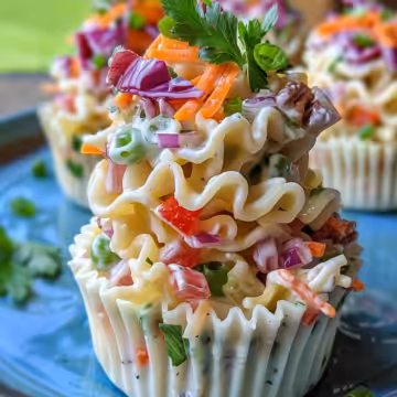Pasta Salad Cups Recipe taken with iphone 15 pro max --iw 2 --ar 4:5 --v 6.0 --raw