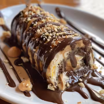 Peanut Butter Cup Chocolate Roll taken with iphone 15 pro max --iw 2 --ar 4:5 --v 6.0 --raw