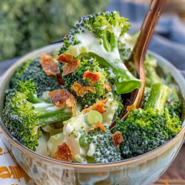 Quick and Easy Creamy Broccoli Salad in Minutes taken with iphone 15 pro max --iw 2 --ar 4:5 --v 6.0 --raw