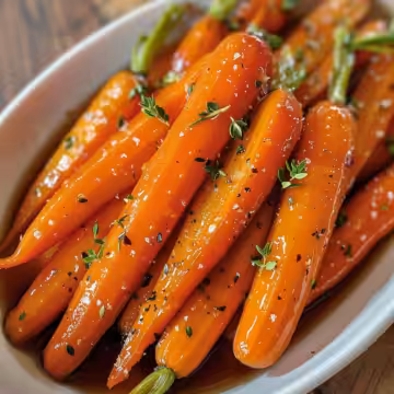Quick Honey Whiskey Glazed Carrots taken with iphone 15 pro max --iw 2 --ar 4:5 --v 6.0 --raw