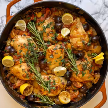Quick Mediterranean Chicken Casserole taken with iphone 15 pro max --iw 2 --ar 4:5 --v 6.0 --raw