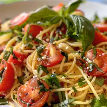 Quick Spaghetti Salad with Italian Dressing taken with iphone 15 pro max --iw 2 --ar 4:5 --v 6.0 --raw