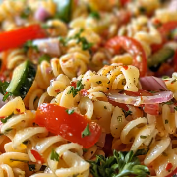 Ranch Pasta Salad taken with iphone 15 pro max --iw 2 --ar 4:5 --v 6.0 --raw