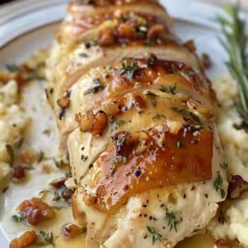 Ruth's Chris Stuffed Chicken Copycat taken with iphone 15 pro max --iw 2 --ar 4:5 --v 6.0 --raw
