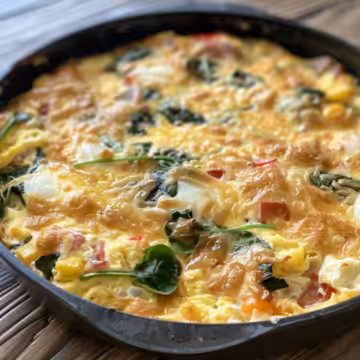 Scrambled Egg Breakfast Casserole taken with iphone 15 pro max --iw 2 --ar 4:5 --v 6.0 --raw