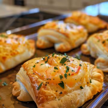Shrimp and Crab Stuffed Crescent Bombs taken with iphone 15 pro max --iw 2 --ar 4:5 --v 6.0 --raw