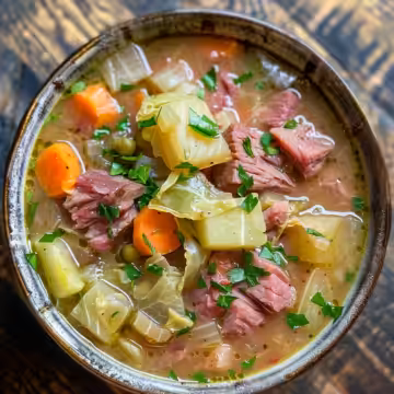 Slow Cooker Corned Beef and Cabbage Soup taken with iphone 15 pro max --iw 2 --ar 4:5 --v 6.0 --raw