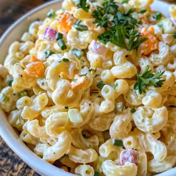 Southern Macaroni Salad – Dolly Parton Style taken with iphone 15 pro max --iw 2 --ar 4:5 --v 6.0 --raw