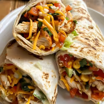 Southwest Chicken Wraps taken with iphone 15 pro max --iw 2 --ar 4:5 --v 6.0 --raw