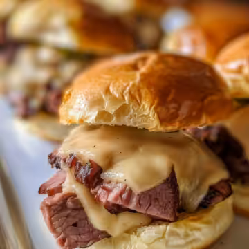 St. Patrick's Day Corned Beef Sliders taken with iphone 15 pro max --iw 2 --ar 4:5 --v 6.0 --raw