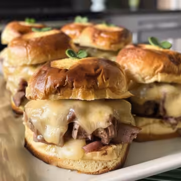 St. Patrick's Day Corned Beef Sliders taken with iphone 15 pro max --iw 2 --ar 4:5 --v 6.0 --raw