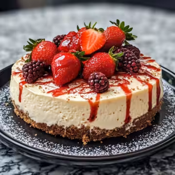 Strawberry Cheesecake Recipe taken with iphone 15 pro max --iw 2 --ar 4:5 --v 6.1 --raw