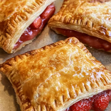Strawberry Cream Cheese Hand Pies taken with iphone 15 pro max --iw 2 --ar 4:5 --v 6.1 --raw