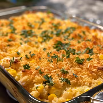 Street Corn Chicken Casserole taken with iphone 15 pro max --iw 2 --ar 4:5 --v 6.0 --raw