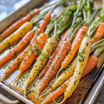 Sweet, Buttery & Irresistible – Honey Garlic Roasted Carrots! taken with iphone 15 pro max --iw 2 --ar 4:5 --v 6.0 --raw