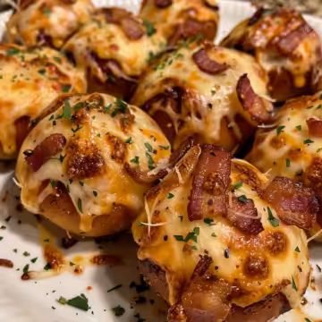 Tasty Buffalo Chicken Bacon Mozzarella Bombs taken with iphone 15 pro max --iw 2 --ar 4:5 --v 6.0 --raw