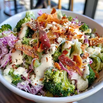 Tasty Ruby Tuesday Broccoli Salad taken with iphone 15 pro max --iw 2 --ar 4:5 --v 6.0 --raw